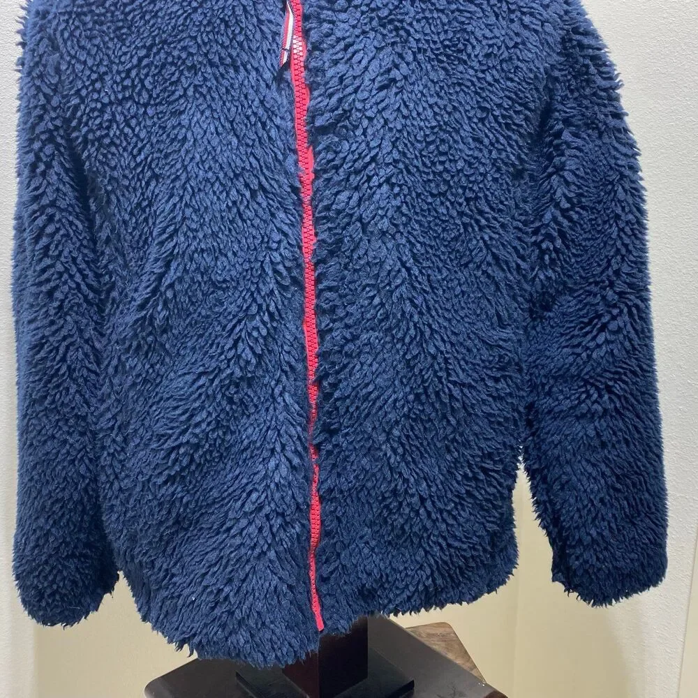 Tommy Hilfiger Women's Big Logo Color-Block Sherpa Full Zip Size Large Jacket - Picture 4 of 10